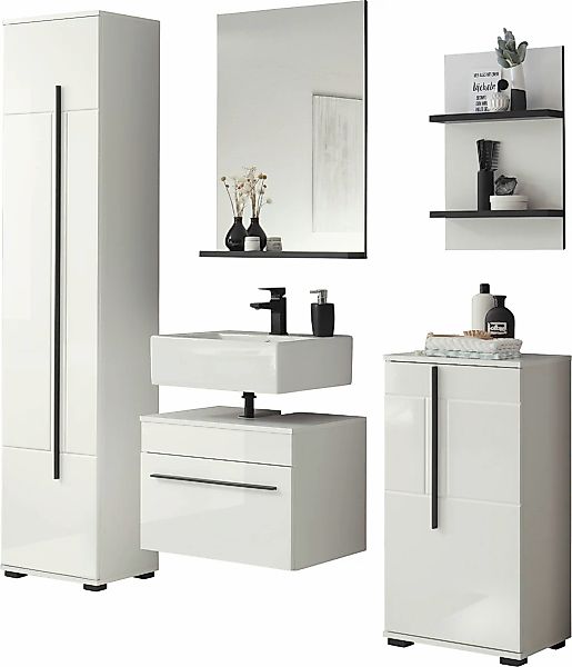 INOSIGN Badmöbel-Set "Cantara", (Set, 5 St.), Fronten in Hochglanz günstig online kaufen