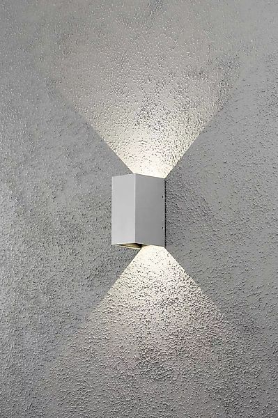 Gnosjö Konstsmide AL LED-Wandleuchte gr/alu Lichtaustr.verstellb 7940-310 günstig online kaufen