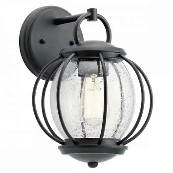 Wandlampe Außen Schwarz Stahl Glas IP44 dekorativ günstig online kaufen