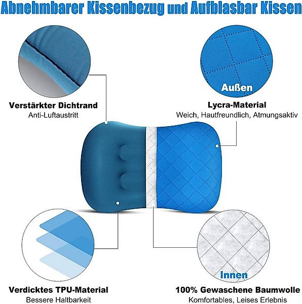 Coonoor Reisekissen Aufblasbares Kissen für Camping/Reise mit abnehmbarem K günstig online kaufen
