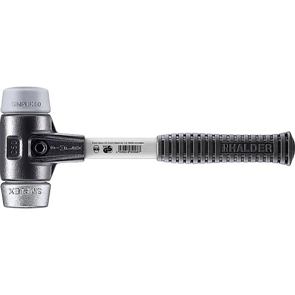 Halder Simplex Schonhammer Ø 50 mm TPE-mid Grau   Weichmetall mit Verstärkt günstig online kaufen