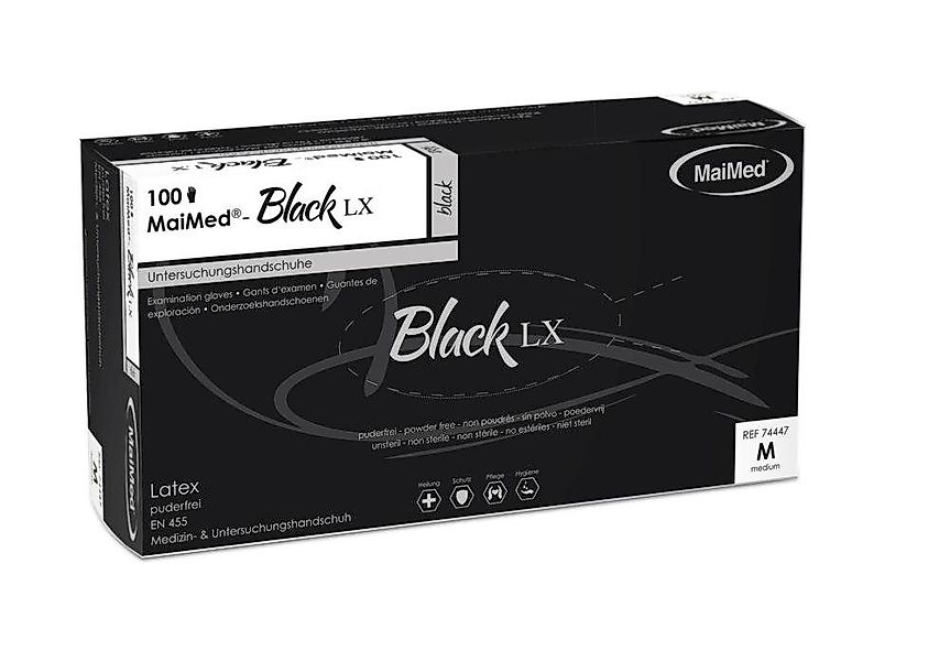MaiMed Einweghandschuhe MaiMed Einmalhandschuhe Black Latex günstig online kaufen