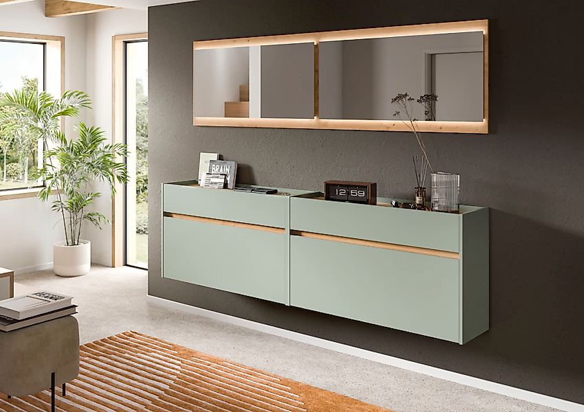 INOSIGN Garderoben-Set "EVRID, 4-teilig, Breite 220 cm, inkl. Beleuchtung" günstig online kaufen