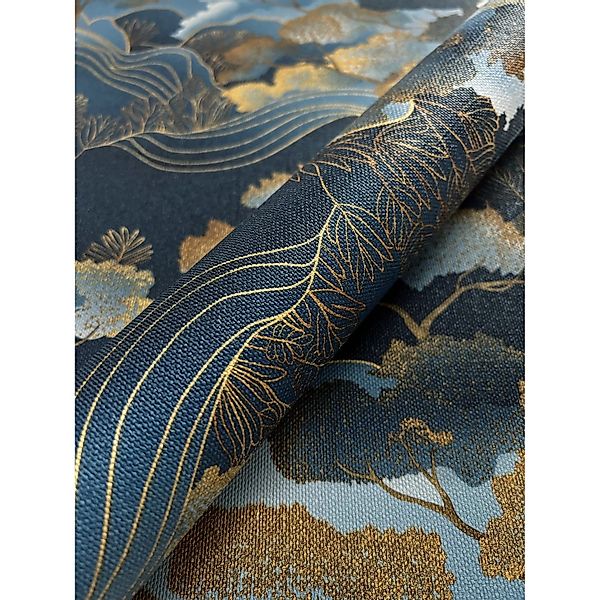 Newroom Vinyltapete Nyoki Blue Bäume Modern FSC® günstig online kaufen