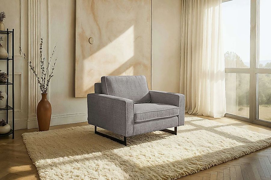 Home affaire Loveseat "Pinto 105 cm, Cord, Chenille, Lederoptik" mit Keder, günstig online kaufen