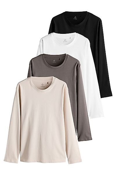 The Set T-Shirt The Set Regular Fit Langarmshirts, 4er-Pack (4-tlg) günstig online kaufen