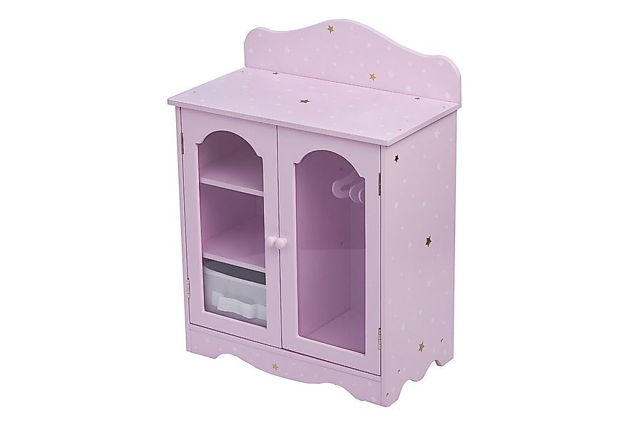 TEAMSON™ KIDS    Puppenmöbel Puppenschrank Lavendel mit Regal & Kleiderstan günstig online kaufen