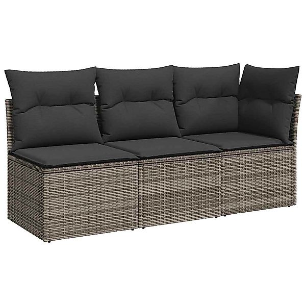 vidaXL Loungesofa Gartensofa mit Kissen 3-Sitzer günstig online kaufen