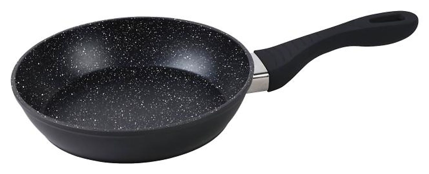 Alu Pfanne 20 cm CRISPY NATURA Stone-Look Schwarz / Weiß günstig online kaufen