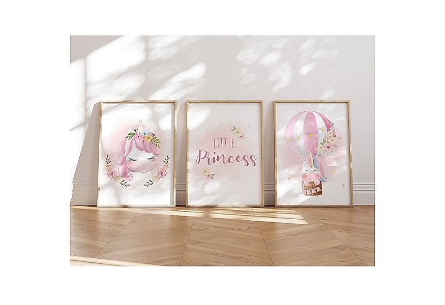 MeinBaby123® Poster Einhorn Bilder Kinderzimmer, Poster Kinderzimmer Deko, günstig online kaufen