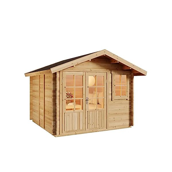 Alpholz Gartenhaus Palermo 331x331cm Naturbelassen günstig online kaufen