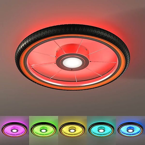 my home Deckenleuchte »Bela, Wheel, Reifen, Deckenlampe im Reifendesígn«, L günstig online kaufen