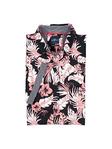 Engbers Kurzarmhemd Herren Kurzarm-Hemd gemustert, Hellrot günstig online kaufen