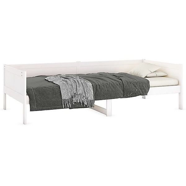 vidaXL Bett Tagesbett Weiß Massivholz Kiefer 90x190 cm günstig online kaufen