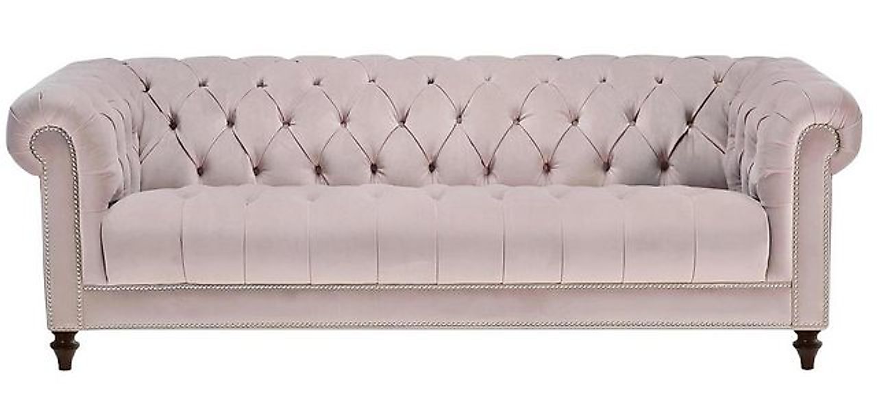 Xlmoebel Chesterfield-Sofa Neu Chesterfield Drei-Sitzer Sofa in Altrosa Sto günstig online kaufen