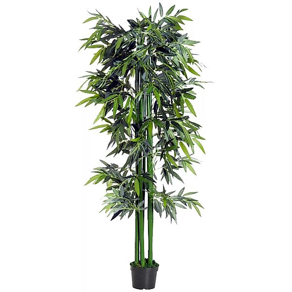 Outsunny Künstliche Pflanze  180 cm Kunstbambusbaum mit Übertopf, täuschend günstig online kaufen