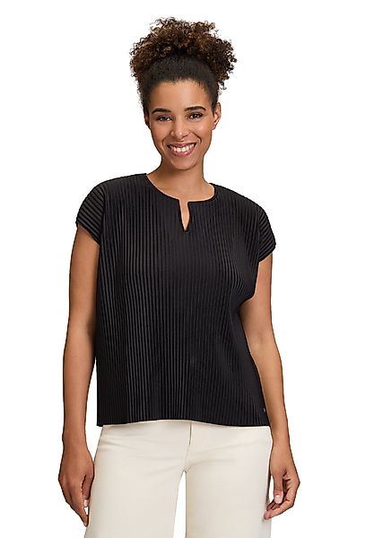 Betty&Co Kurzarmshirt "Damen Kurzarm-Shirt mit Plissee" 1 Stk. tlg. Plissee günstig online kaufen
