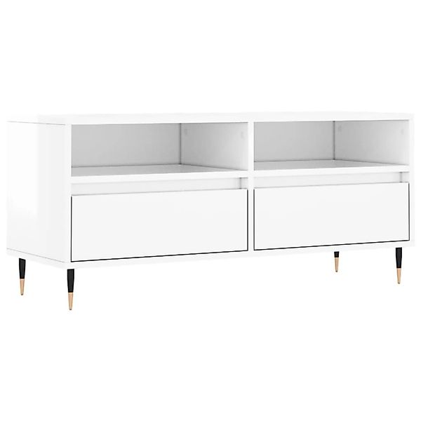 vidaXL TV-Schrank Hochglanz-Weiß 100x34,5x44,5 cm Holzwerkstoff 831230 günstig online kaufen