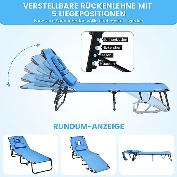 COSTWAY Gartenliege Sonnenliege, 1 St., mit günstig online kaufen