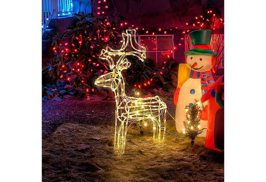 Salcar LED-Lichterkette LED Gartenleuchte 60cm Rentier Weihnachtsdeko Außen günstig online kaufen