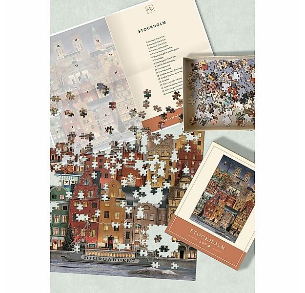 Martin Schwartz Puzzle Stockholm Christmas 33 x 47 cm, 500 Puzzleteile günstig online kaufen