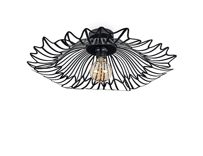 hofstein Deckenleuchte Deckenlampe aus Metall in Schwarz, ohne Leuchtmittel günstig online kaufen