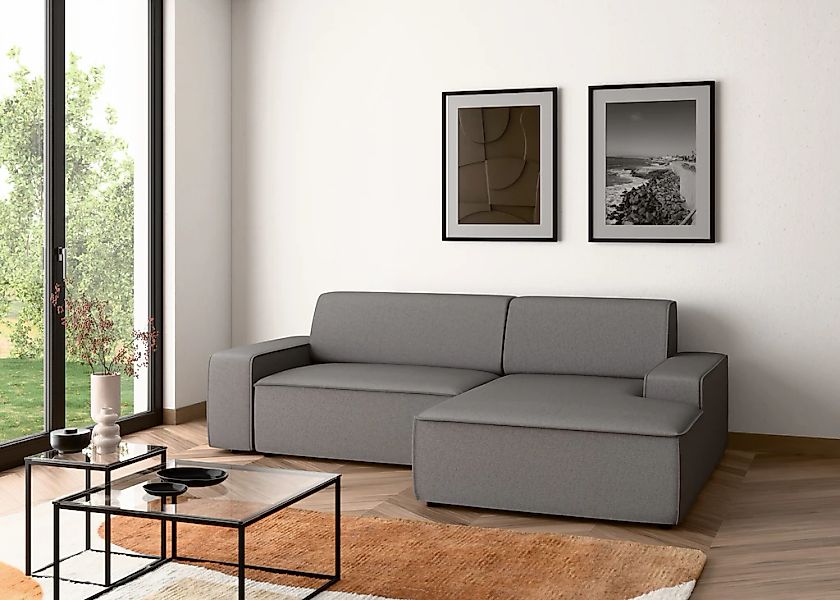 TRENDMANUFAKTUR Ecksofa "Graz, wahlweise mit Sitzvorschub und Bettkasten, L günstig online kaufen