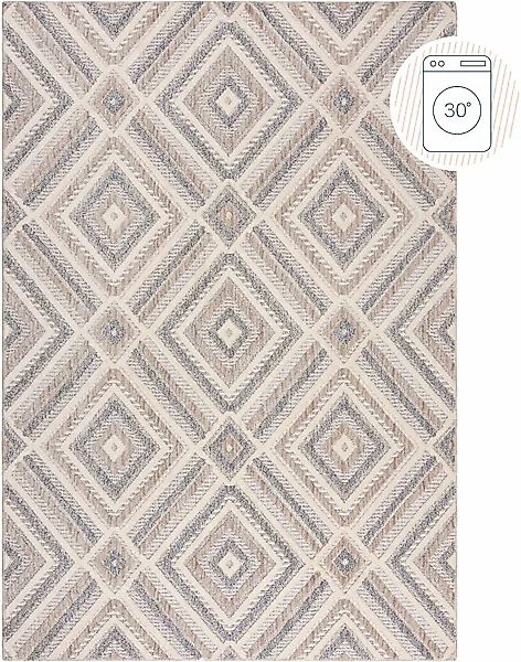 FLAIR RUGS Teppich »Beckett«, rechteckig, 4 mm Höhe, Waschbarer Geometrisch günstig online kaufen