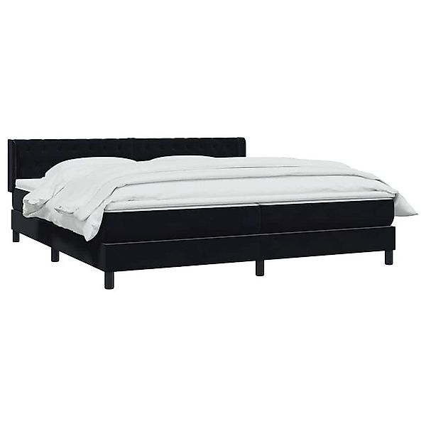 vidaXL Bett Boxspringbett mit Matratze Schwarz 200x210 cm Samt günstig online kaufen