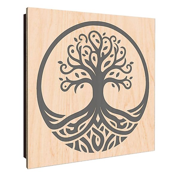 Banjado Schlüsselkasten Holz 30x30cm Schwarz Scharnier Rechts 50 Haken Desi günstig online kaufen