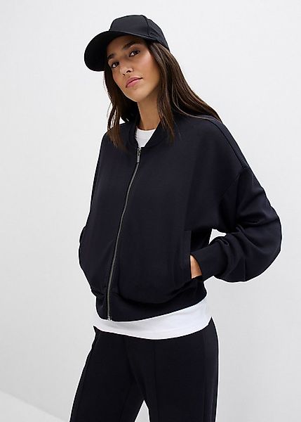 bonprix Blouson aus Sweatware mit Stehkragen und Eingriffstaschen günstig online kaufen