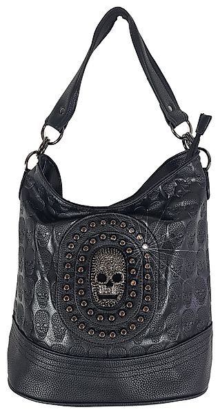 Einkaufszauber Schultertasche Bucket Handtasche Skull Totenkopf günstig online kaufen