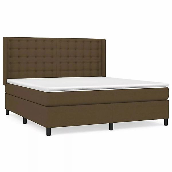 vidaXL Boxspringbett mit Matratze Dunkelbraun 160x200 cm Stoff1380140 günstig online kaufen