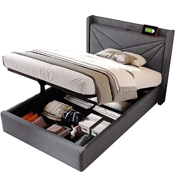 TavilaEcon Boxspringbett Einzelbett mit Stauraum und günstig online kaufen