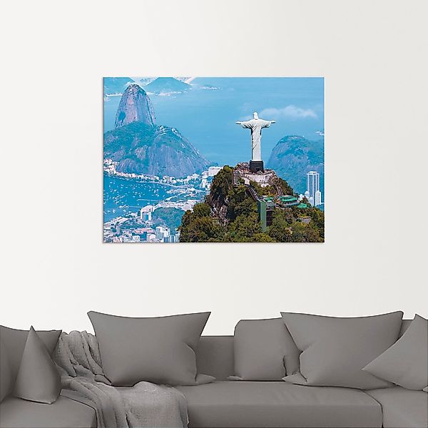 Artland Wandbild "Rio de Janeiro mit Cristo", Gebäude, (1 St.), als Alubild günstig online kaufen