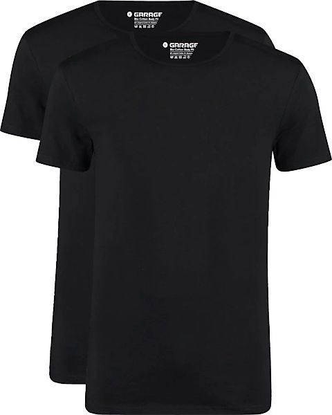 Garage 2-Pack Basic T-shirt Bio Schwarz - Größe XXL günstig online kaufen