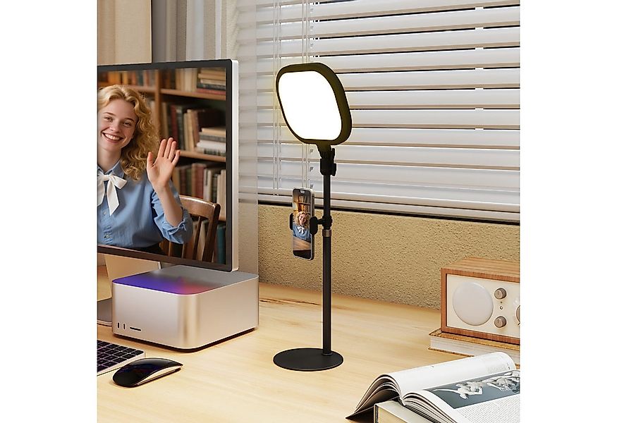 HOMCOM Tischleuchte dimmbare LED-Schreibtischlampemit Telefonhalterung, 5 F günstig online kaufen