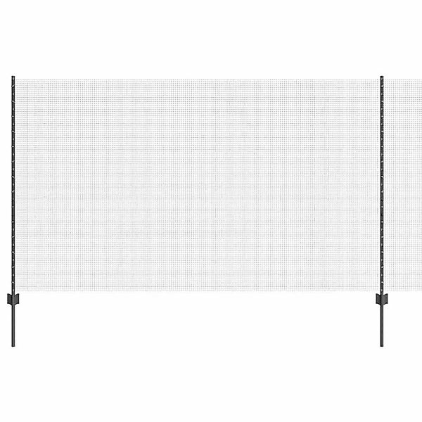 vidaXL Zaun mit Pfosten Grau 1,4 x 50 m Stahl und PVC 3336640 günstig online kaufen