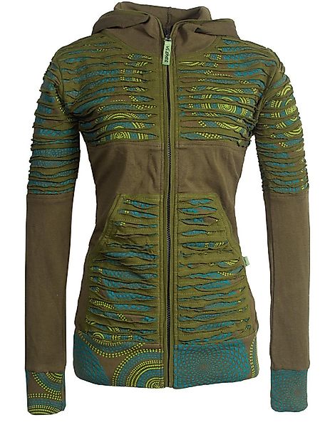 Vishes Kapuzensweatjacke Hoodie Kapuzenjacke mit Cutwork günstig online kaufen