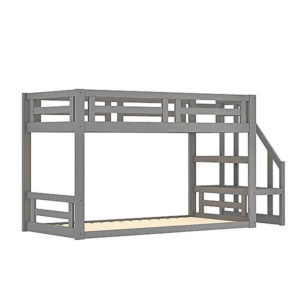 Rutaqian Etagenbett Stockbett Bodenbett Kinderbett 90×200cm, Montessori Sti günstig online kaufen