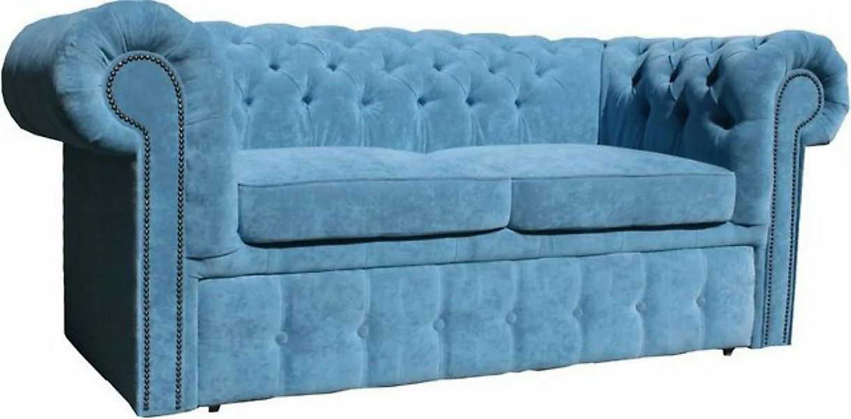 Casa Padrino Chesterfield-Sofa Chesterfield 2er Sofa in Hell Blau 180 x 100 günstig online kaufen
