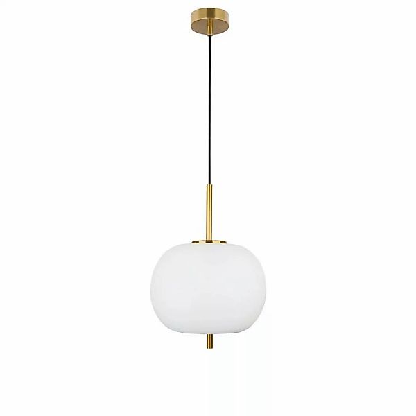 Pendelleuchte Lato in Weiß und Gold E27 300mm günstig online kaufen