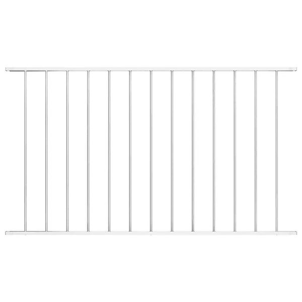 vidaXL Zaunelement Pulverbeschichteter Stahl 1,63x1,25 m Weiß 145226 günstig online kaufen