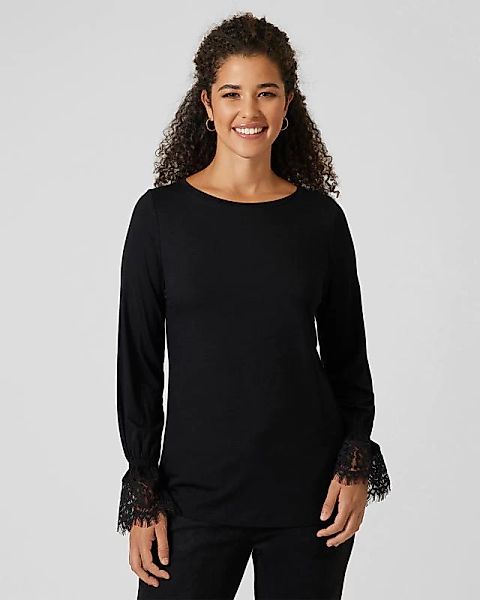 Judith Williams Shirt mit Spitzen-Manschetten günstig online kaufen
