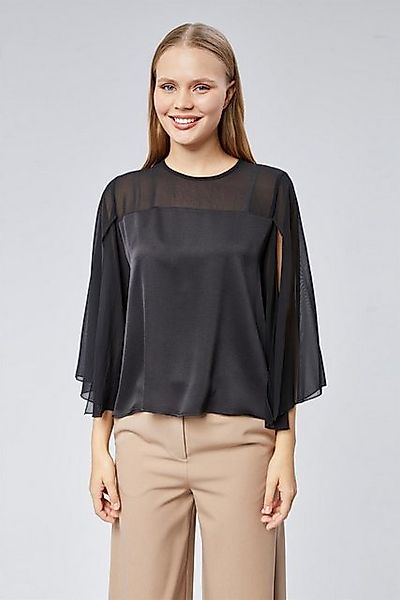 HomeStore Blusentop Schicke Chiffon-Bluse mit Rüschen und Schlitz - Koçu günstig online kaufen