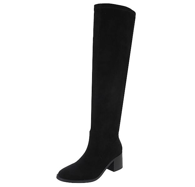 Ital-Design Damen Party & Clubwear Overkneestiefel (88489507) Blockabsatz S günstig online kaufen