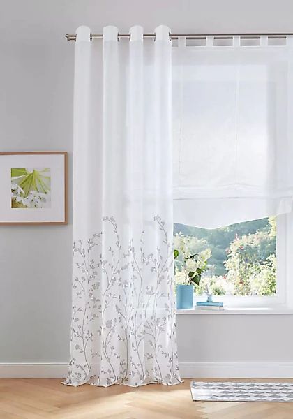my home Raffrollo »Yalinga«, mit Schlaufen, Transparent, Polyester günstig online kaufen
