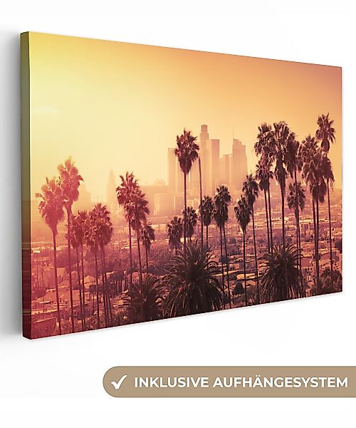 OneMillionCanvasses® Leinwandbild Palme - Skyline - günstig online kaufen