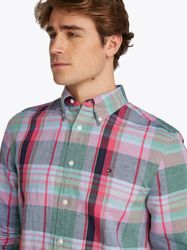 Tommy Hilfiger Langarmhemd LINEN BLEND MADRAS günstig online kaufen