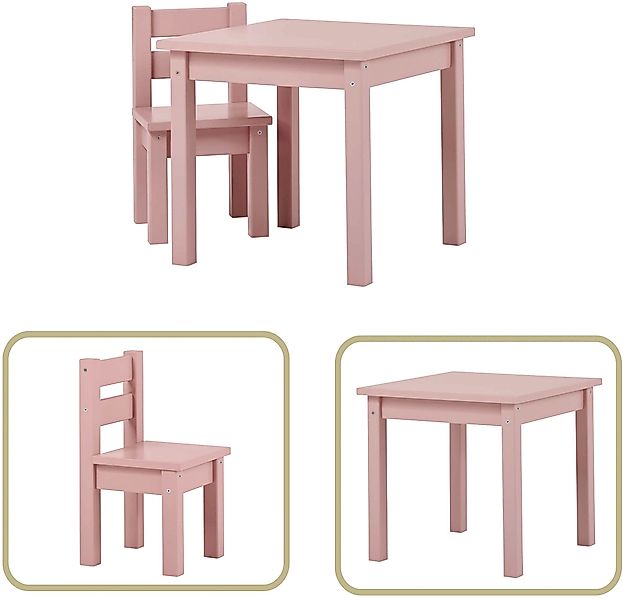 Hoppekids Kindersitzgruppe »MADS Kindersitzgruppe« Set, 1 Tisch, 1 Stuhl, 2 günstig online kaufen